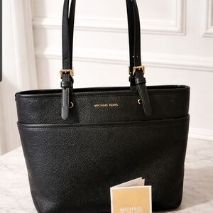 Michael Kors Black Pebbled Leather Tote